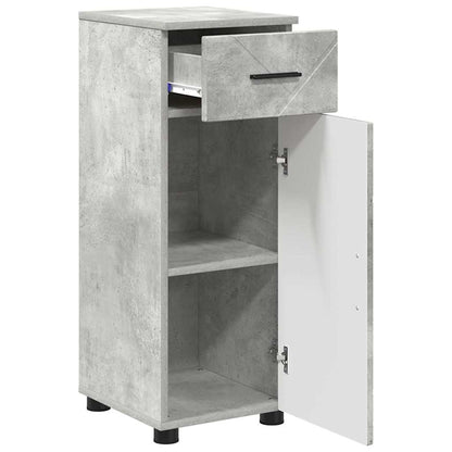 Badezimmermöbel-Set 3 pcs Beton Grau Holzwerkstoff & Metall