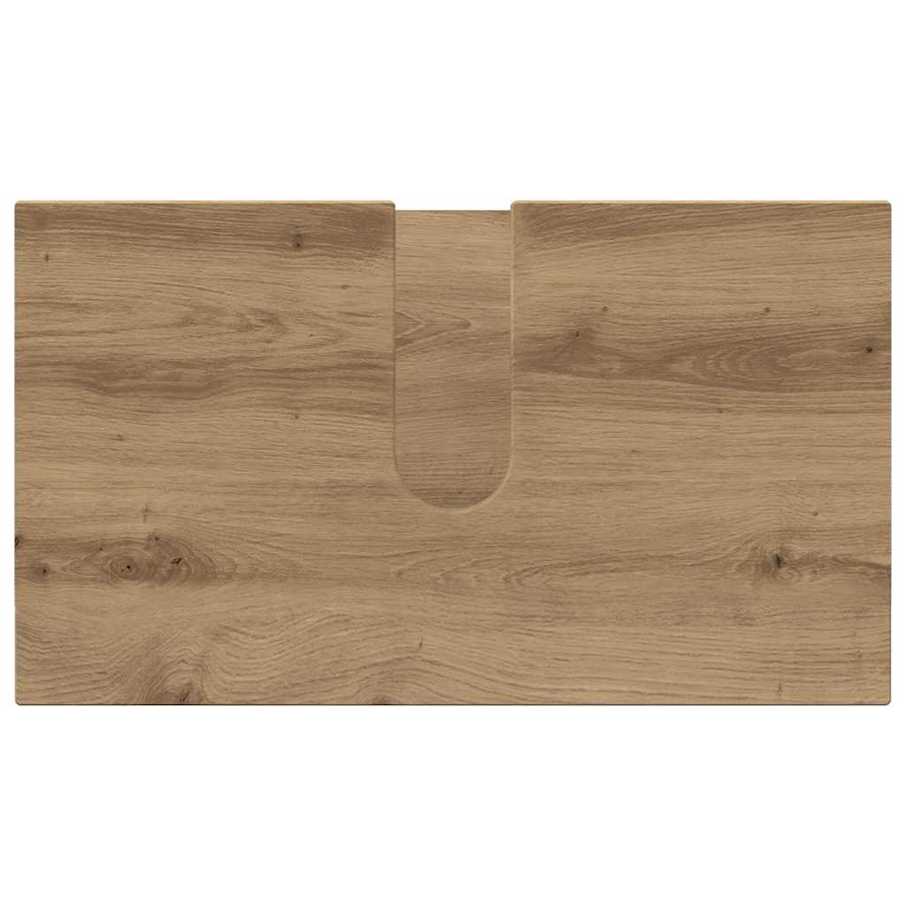 vidaXL Badezimmermöbel-Set 3 pcs Artisan-Eiche Holzwerkstoff & Metall