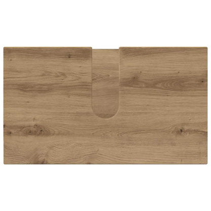vidaXL Badezimmermöbel-Set 3 pcs Artisan-Eiche Holzwerkstoff & Metall