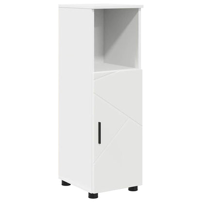 vidaXL Badezimmermöbel-Set mit Tür 4 pcs Weiß Holzwerkstoff & Metall