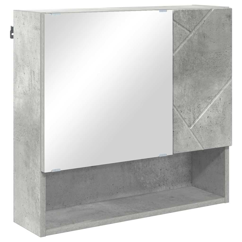 vidaXL Badezimmermöbel-Set 4 pcs Beton Grau Holzwerkstoff & Metall