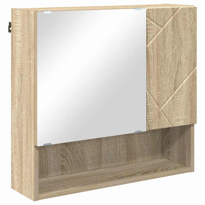 vidaXL Badezimmermöbel-Set 4 pcs Sonoma-Eiche Holzwerkstoff & Metall