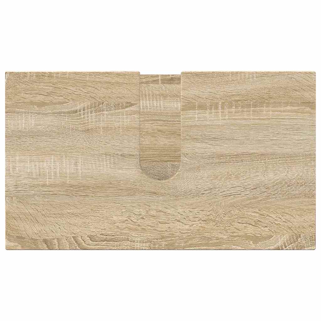 vidaXL Badezimmermöbel-Set 4 pcs Sonoma-Eiche Holzwerkstoff & Metall