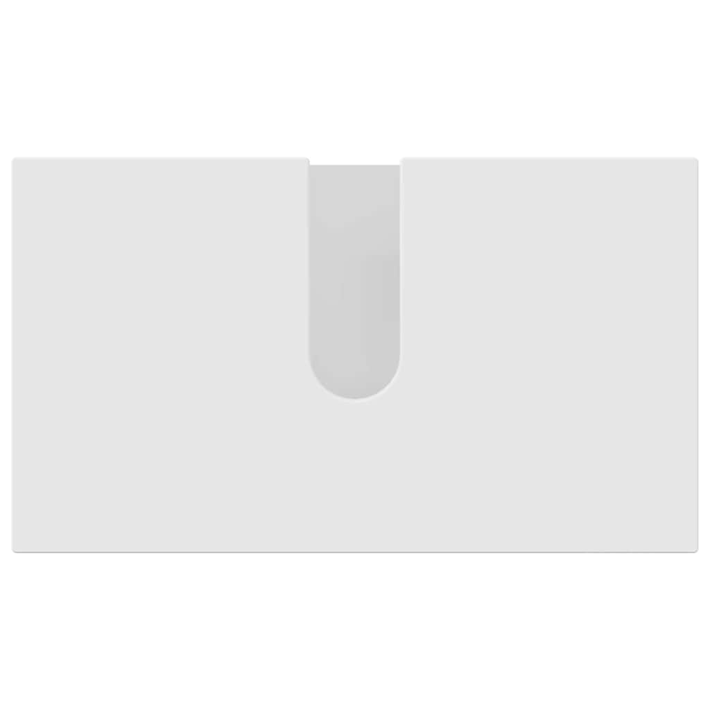 Badezimmermöbel-Set mit Tür 5 pcs Weiß Holzwerkstoff & Metall