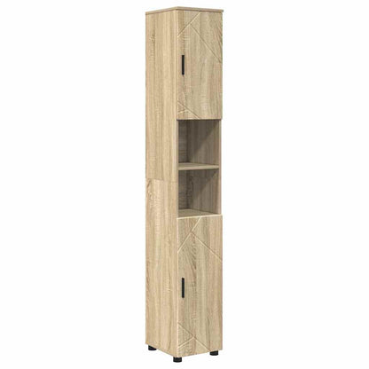 vidaXL Badezimmermöbel-Set 5 pcs Sonoma-Eiche Holzwerkstoff & Metall