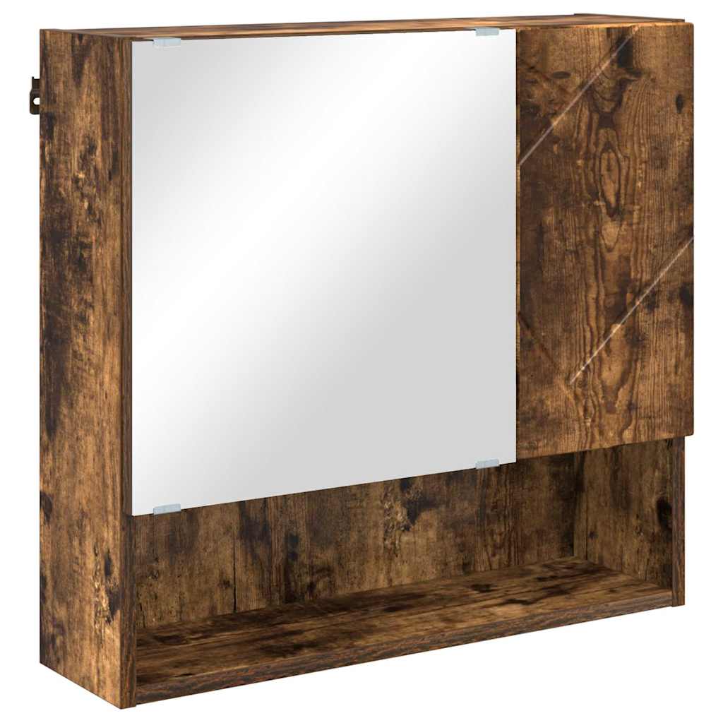 vidaXL Badezimmermöbel-Set Wandmontiert 5 pcs Geräucherte Eiche