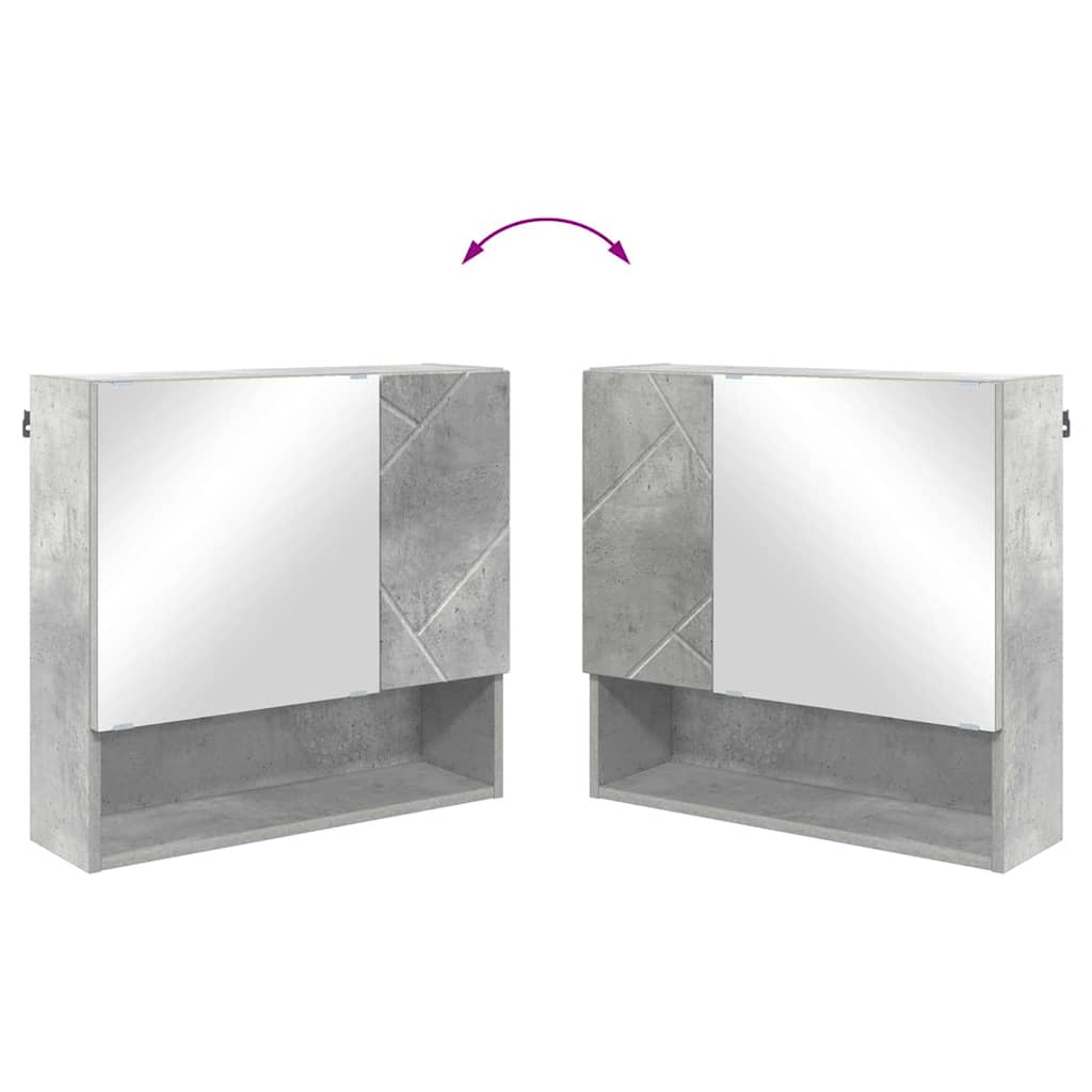 vidaXL Badezimmermöbel-Set 4 pcs Beton Grau Holzwerkstoff & Metall