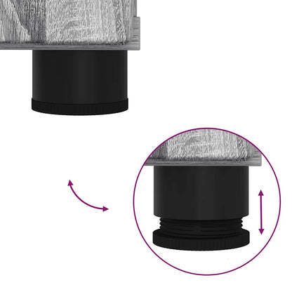 vidaXL Badezimmermöbel-Set 2 pcs Graues Sonoma Sperrholz und Metall
