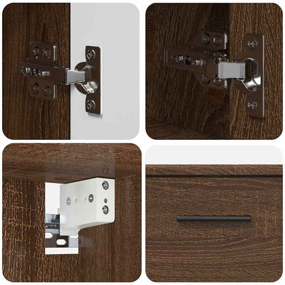 vidaXL Badezimmermöbel-Set mit Schubladen 2 pcs Braun Eichen-Optik