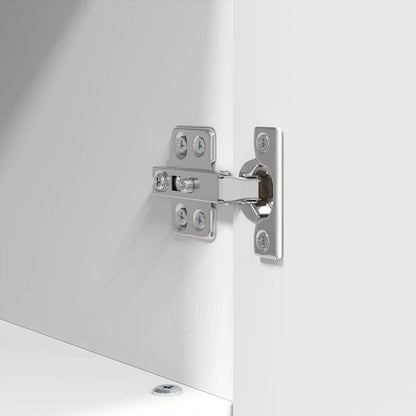 vidaXL Ensemble de meubles de salle de bain avec étagère 3 pcs Blanc Contreplaqué et métal