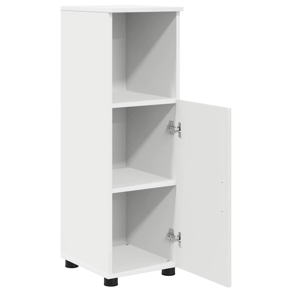 vidaXL Ensemble de meubles de salle de bain avec étagère 3 pcs Blanc Contreplaqué et métal