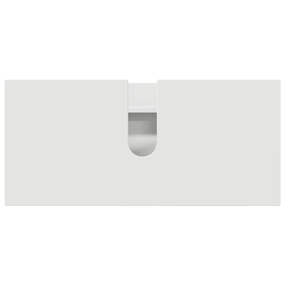 vidaXL Ensemble de meubles de salle de bain avec étagère 3 pcs Blanc Contreplaqué et métal