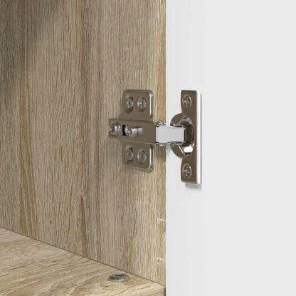 vidaXL Ensemble de meubles de salle de bain 3 pcs Chêne Sonoma Contreplaqué et métal