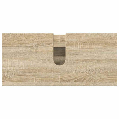 vidaXL Ensemble de meubles de salle de bain 3 pcs Chêne Sonoma Contreplaqué et métal