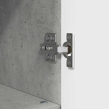 vidaXL Ensemble de meubles de salle de bain 3 pcs Gris béton Bois d'ingénierie et métal