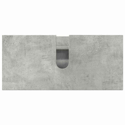 vidaXL Ensemble de meubles de salle de bain 3 pcs Gris béton Bois d'ingénierie et métal