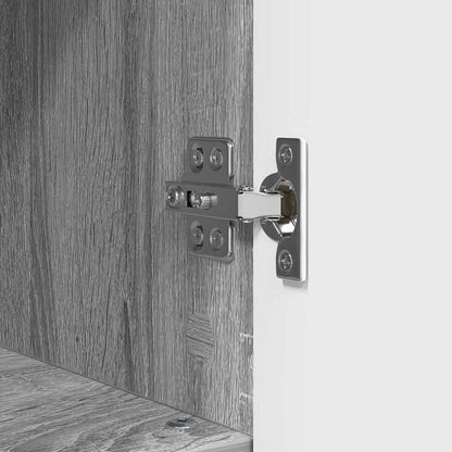 vidaXL Badezimmermöbel-Set 3 pcs Graues Sonoma Sperrholz und Metall