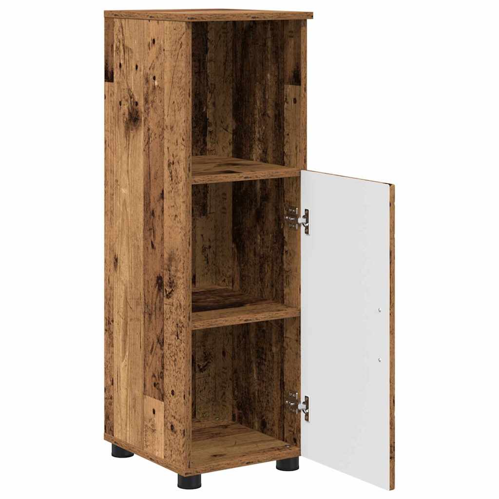 vidaXL Meuble de salle de bain avec porte 3 pcs Contreplaqué de bois de récupération et métal