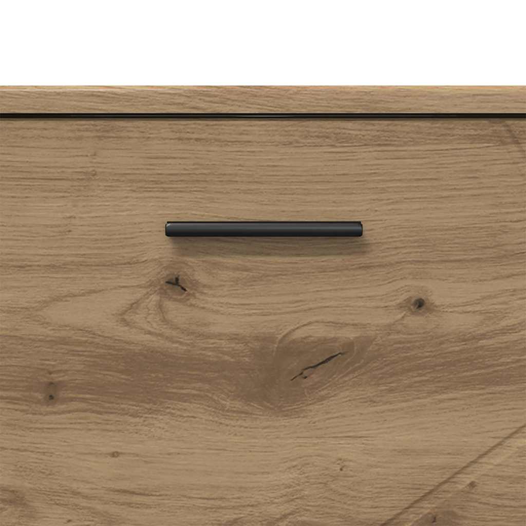 vidaXL Ensemble de meubles de salle de bain 3 pcs Chêne artisan contreplaqué et métal
