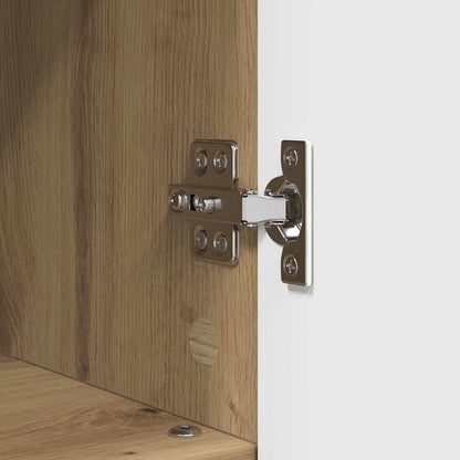 vidaXL Ensemble de meubles de salle de bain 3 pcs Chêne artisan contreplaqué et métal