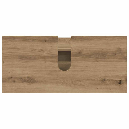 vidaXL Ensemble de meubles de salle de bain 3 pcs Chêne artisan contreplaqué et métal