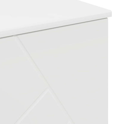 vidaXL Badezimmermöbel-Set mit Regal 3 pcs Weiß Sperrholz und Metall