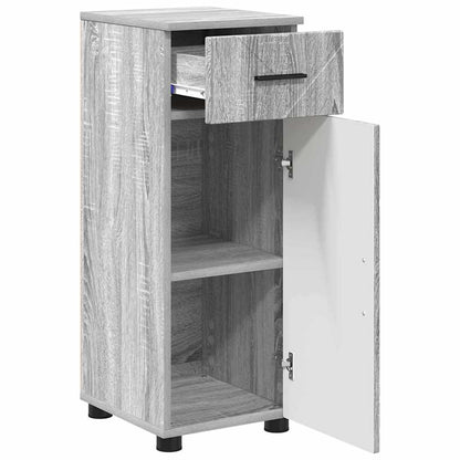vidaXL Badezimmermöbel-Set 3 pcs Graues Sonoma Sperrholz und Metall