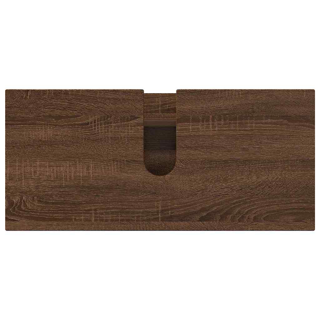vidaXL Badezimmermöbel-Set mit Schubladen 3 pcs Braun Eichen-Optik