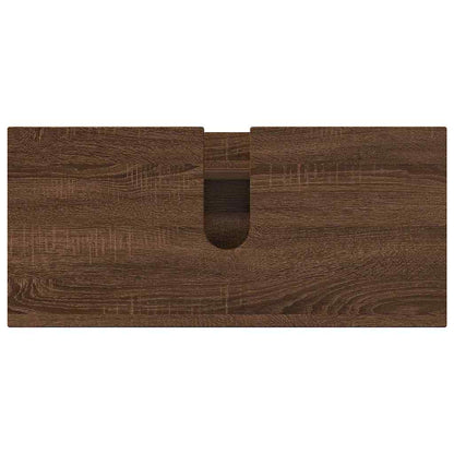 vidaXL Badezimmermöbel-Set mit Schubladen 3 pcs Braun Eichen-Optik