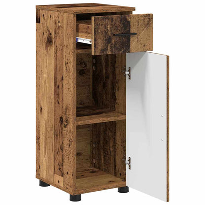 vidaXL Badezimmermöbel-Set mit Tür 3 pcs Altholz Sperrholz und Metall
