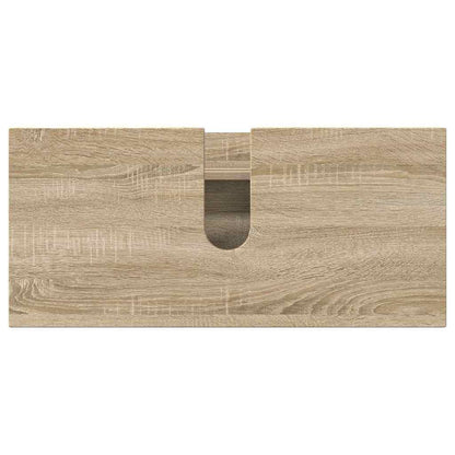 vidaXL Badezimmermöbel-Set 4 pcs Sonoma-Eiche Sperrholz und Metall