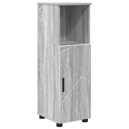 vidaXL Badezimmermöbel-Set 4 pcs Graues Sonoma Sperrholz und Metall