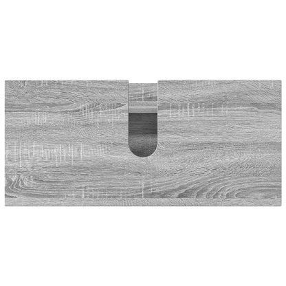 vidaXL Badezimmermöbel-Set 4 pcs Graues Sonoma Sperrholz und Metall