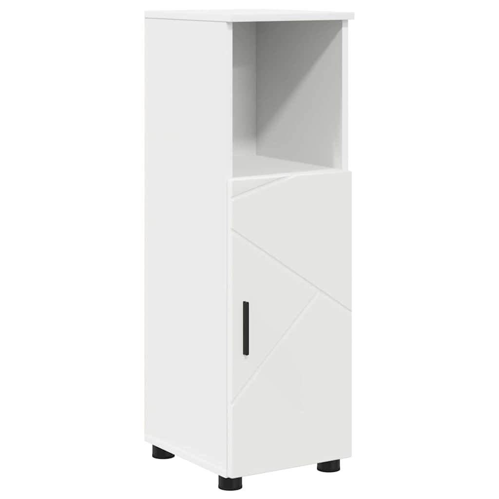vidaXL Ensemble de meubles de salle de bain avec étagère 5 pcs Blanc Contreplaqué et Métal