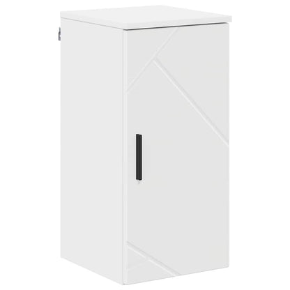 vidaXL Ensemble de meubles de salle de bain avec étagère 5 pcs Blanc Contreplaqué et Métal