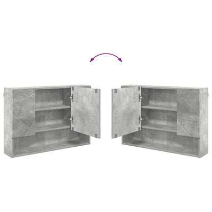 vidaXL Ensemble de meubles de salle de bain 5 pcs Gris béton Contreplaqué et métal