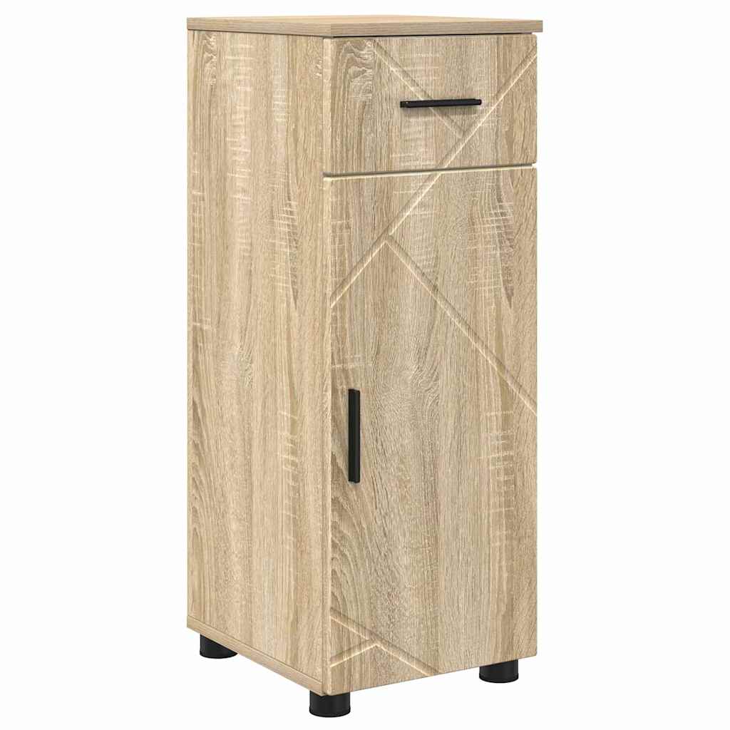 vidaXL Ensemble de meubles de salle de bain 5 pcs Chêne Sonoma contreplaqué et métal