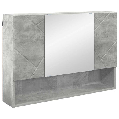 vidaXL Ensemble de meubles de salle de bain 5 pcs Gris béton Bois d'ingénierie et métal