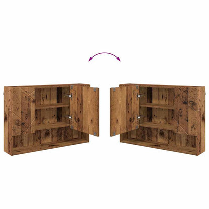 vidaXL Ensemble de meubles de salle de bain avec porte 5 pcs Bois de récupération contreplaqué et métal