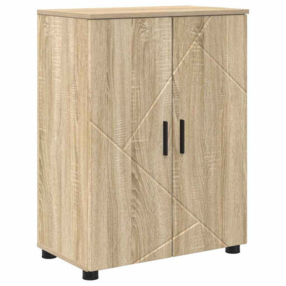 vidaXL Ensemble de meubles de salle de bain 4 pcs Chêne Sonoma contreplaqué et métal
