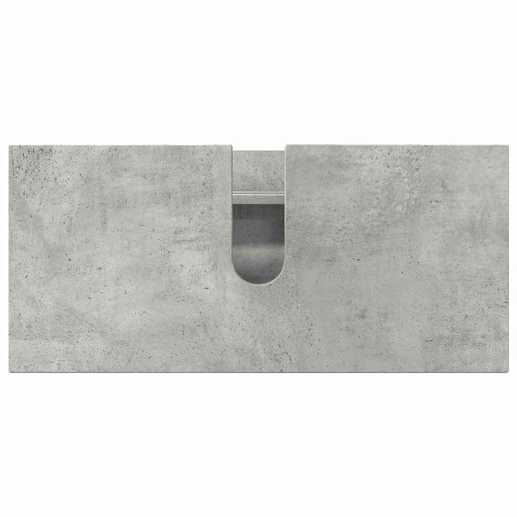 vidaXL Badezimmermöbel-Set 4 pcs Beton Grau Sperrholz und Metall