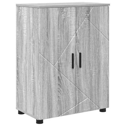 vidaXL Badezimmermöbel-Set 4 pcs Graues Sonoma Sperrholz und Metall