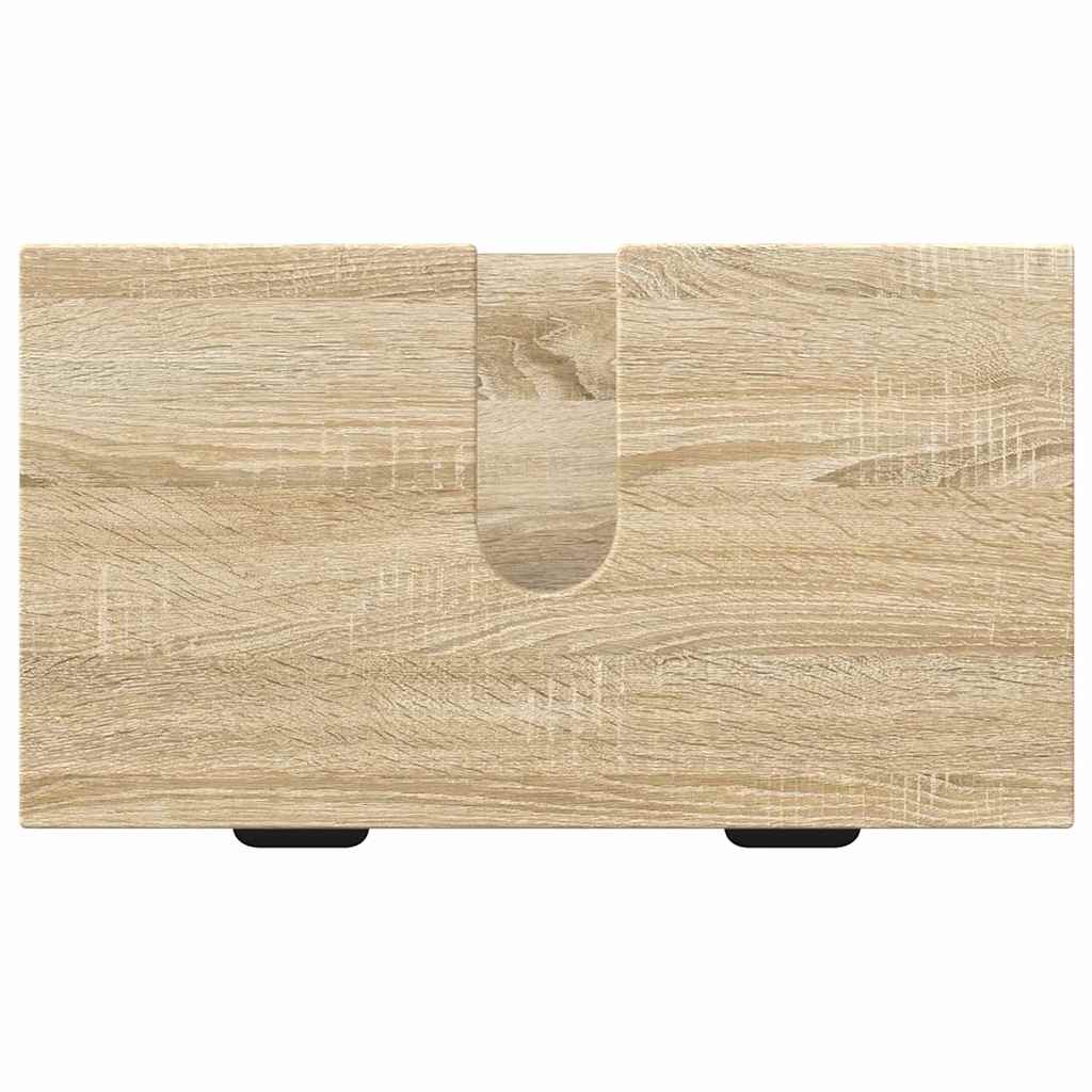 vidaXL Badezimmermöbel-Set 2 pcs Sonoma-Eiche Sperrholz und Metall