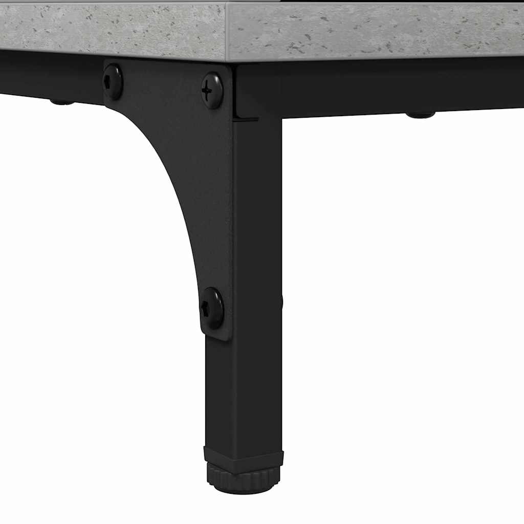 vidaXL Badezimmermöbel-Set 2 pcs Beton Grau Sperrholz und Metall