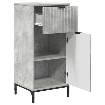vidaXL Badezimmermöbel-Set 2 pcs Beton Grau Sperrholz und Metall