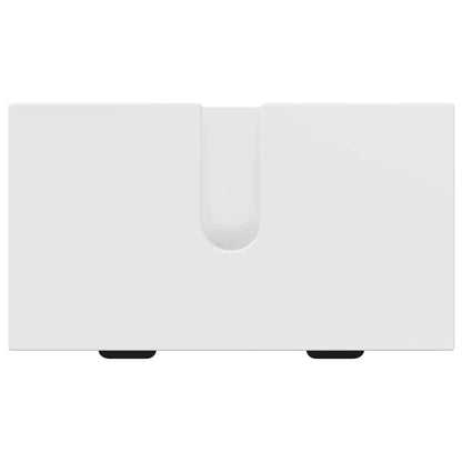 vidaXL Badezimmermöbel-Set 2 pcs Hochglanz Weiß Sperrholz und Metall