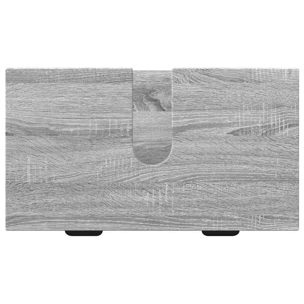 vidaXL Badezimmermöbel-Set 2 pcs Graues Sonoma Sperrholz und Metall