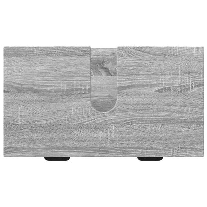 vidaXL Badezimmermöbel-Set 2 pcs Graues Sonoma Sperrholz und Metall