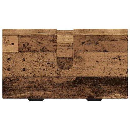 vidaXL Badezimmermöbel-Set mit Tür 2 pcs Altholz Sperrholz und Metall