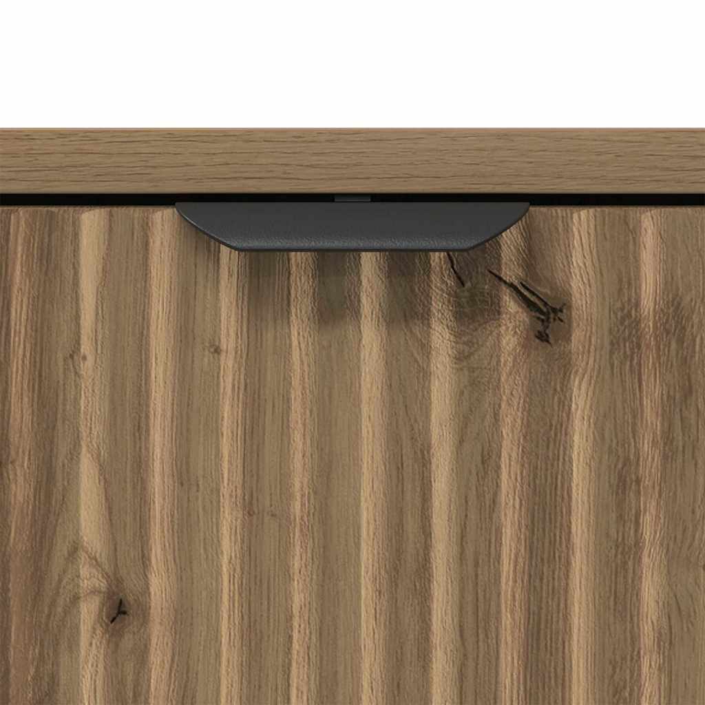 vidaXL Badezimmermöbel-Set 2 pcs Artisan-Eiche Sperrholz und Metall